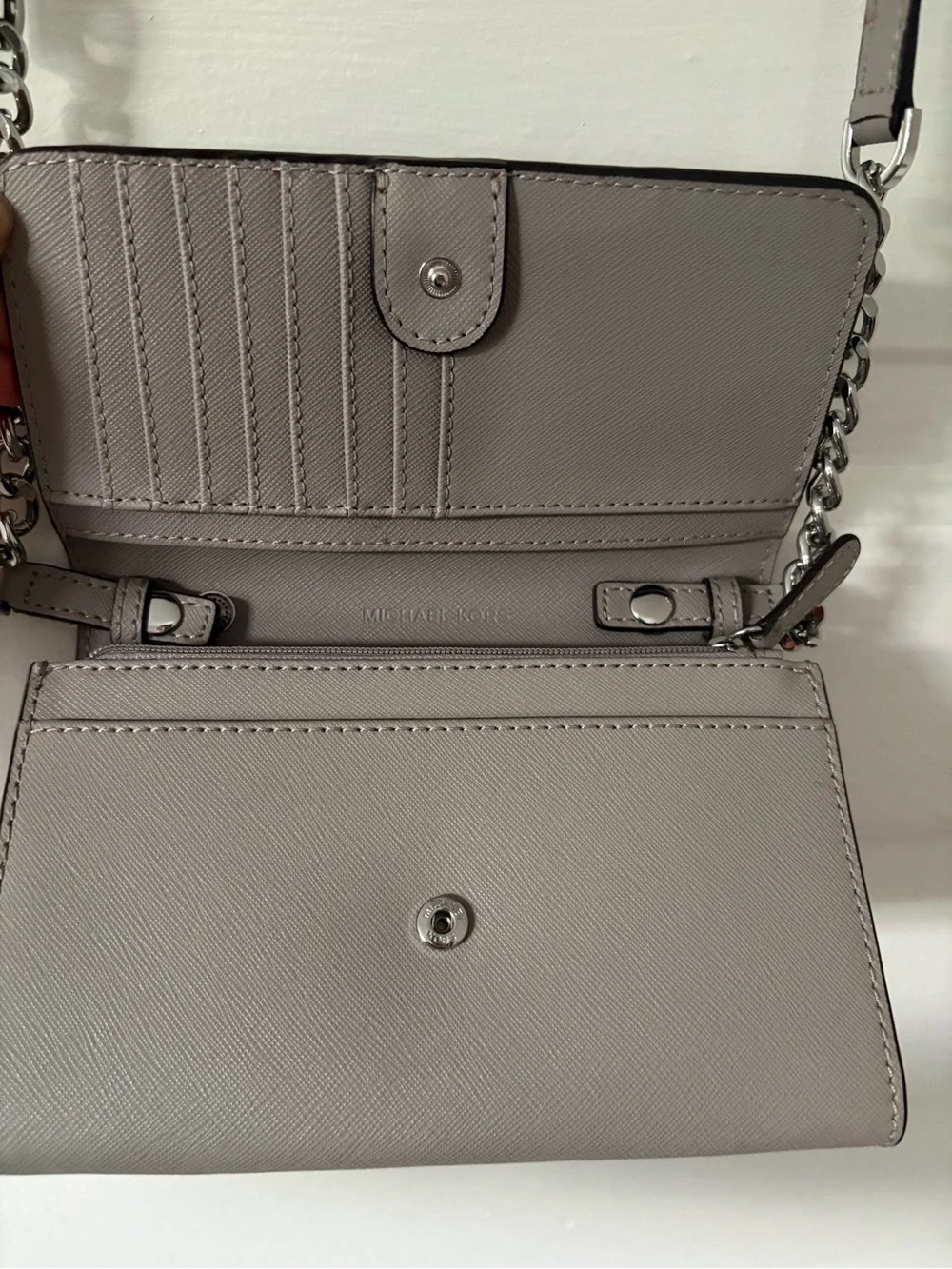 Michael Kors Gray Crossbody Chain Shoulder Bag - Women